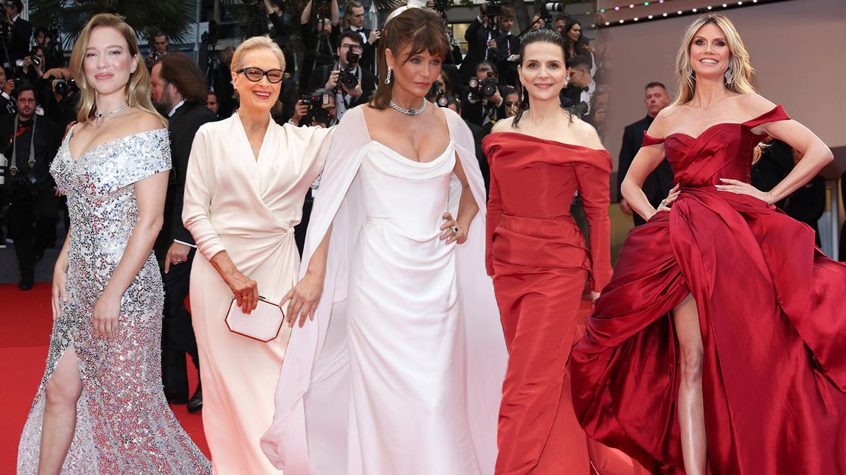 Takhle se chodí na červený koberec! Filmový festival v Cannes zahájen:  Dominovaly bílá s červenou