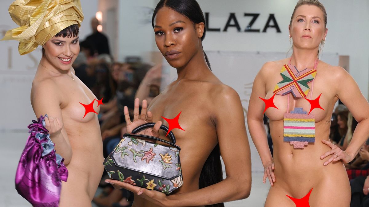 Modelky musely před zraky publika na molo úplně nahé: Přehlídka doplňků v Nizozemsku posouvá hranice