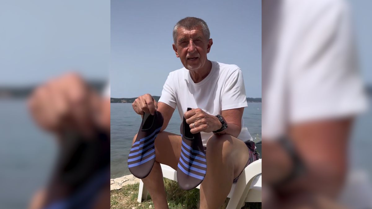 Andrej Babiš se rochnil v Chorvatsku: Tentokrát se neřešily luxusní plavky, ale ponožky, ve kterých se koupal