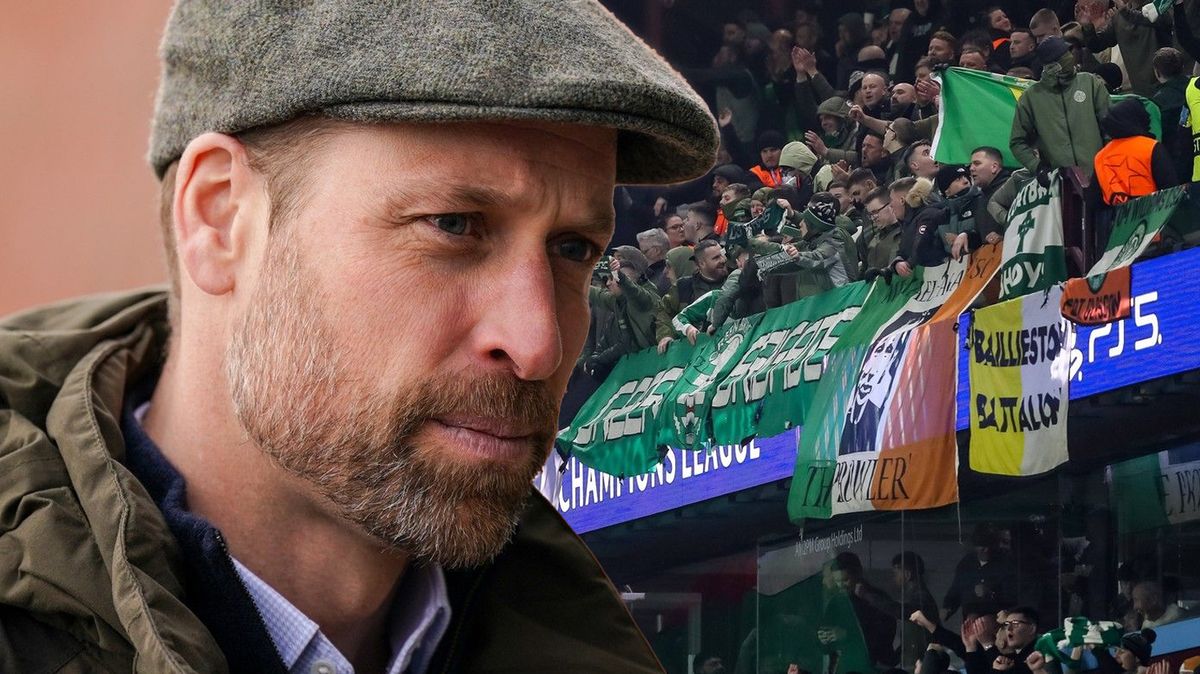 Skandál na zápase Ligy mistrů: Fanoušci Celticu provokovali prince Williama hesly o mrtvé královně!