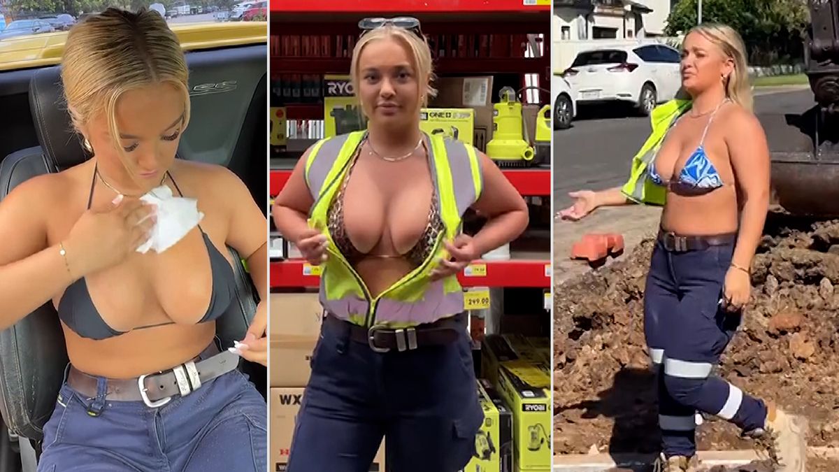 Sexy stavbařka chce stejně jako mužští kolegové pracovat nahoře bez: Poprask budí i v bikinách