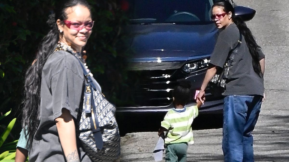 Rihanna v obřím oblečení maskuje bříško značkovou taškou. Je zase v tom! Mají jasno fanoušci. Co tipujete vy?