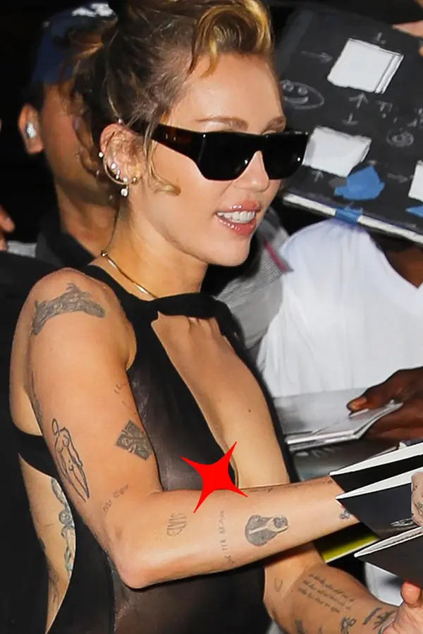 Miley Cyrus naprosto odrovnala fanoušky. Zcela průhledné šaty a viditelné bradavky jen těžko rozdýchávali - fotka 1/1