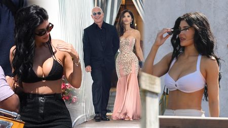 Paní Bezosová v božích šatech na finální party. To Kylie Jenner se po trapasu na svatbě předvádí v Benátkách v podprdě