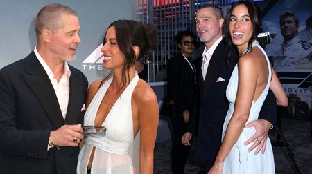 Brad Pitt na premiéře nemohl spustit ruce ze zadečku své přítelkyně. Došlo ale i k jednomu trapnému momentu