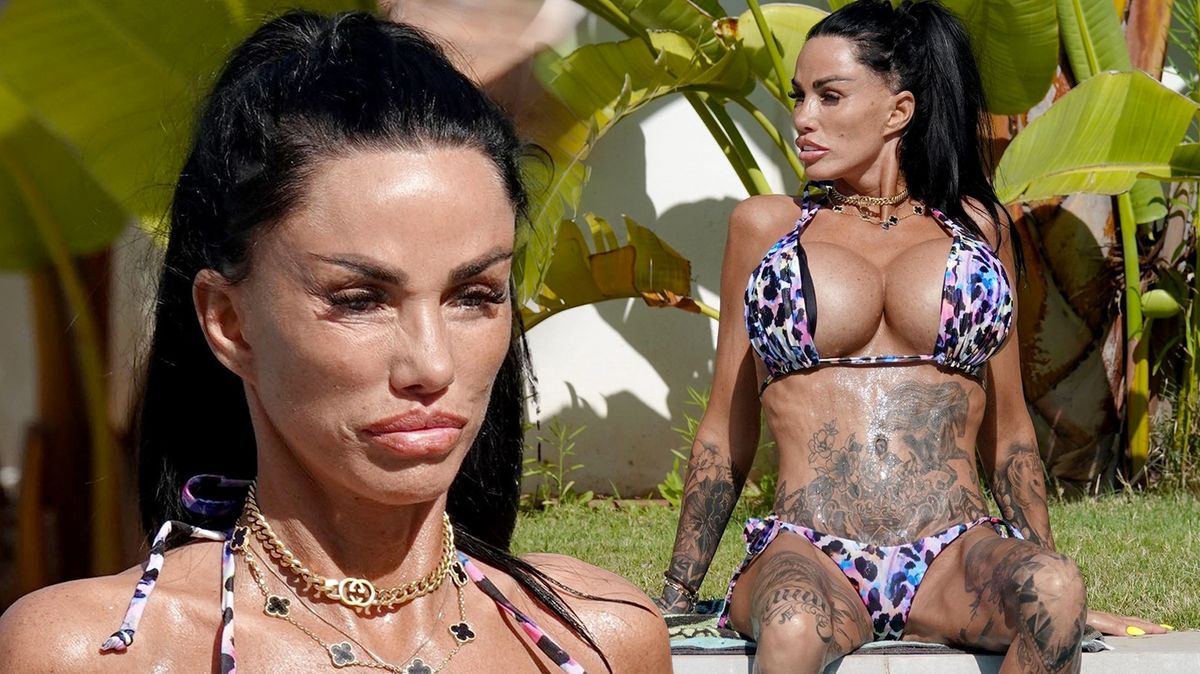 Katie Price vystavila své obří silikony v bikinách! Takhle vypadají její vnady po sedmnácté operaci a tvář po faceliftu