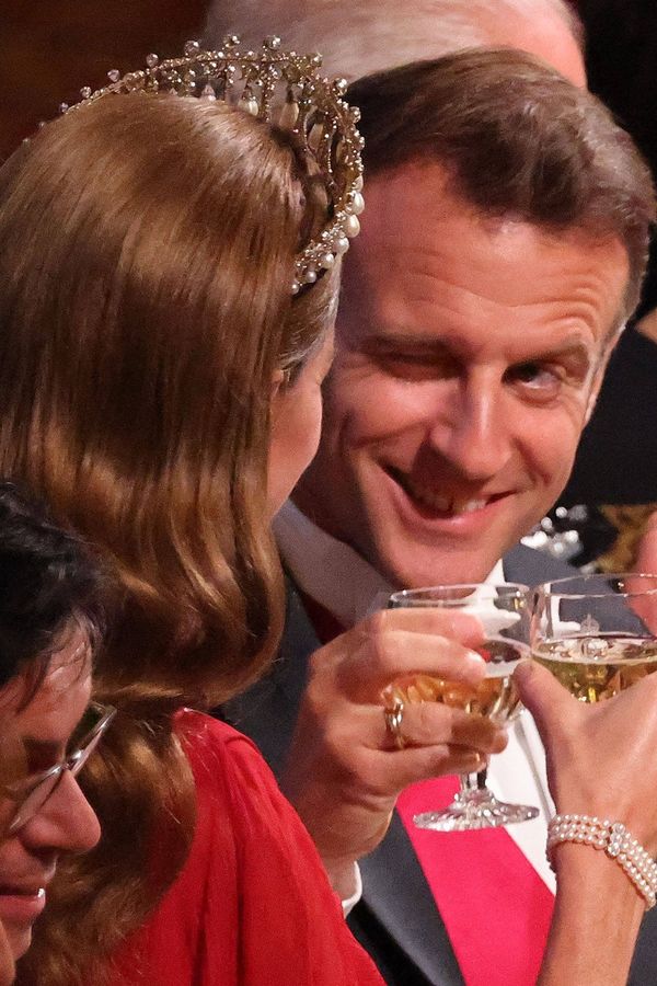 Emmanuel Macron při královském banketu lišácky pomrkával po Kate: Nečekal ho od Brigitte další políček?  - fotka 1/1