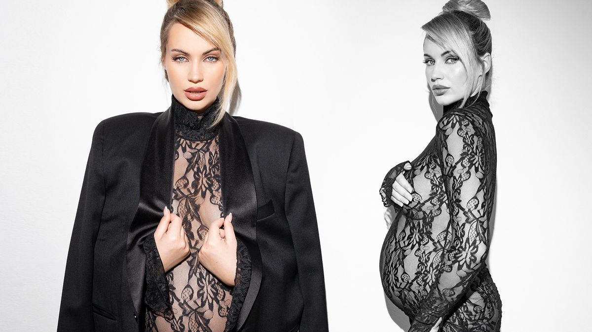 Odvážné těhotenské focení! Modelka Natálie Kočendová ukázala bříško jen v průsvitné krajce