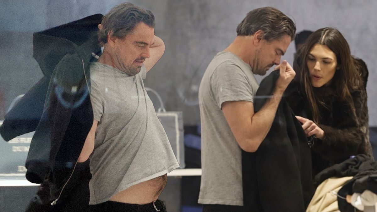 VIDEO: Zapni si knoflík a zatáhni pupík. DiCaprio s dívkou vyrazili na nákup. Takhle intimně je dosud nikdo nenatočil