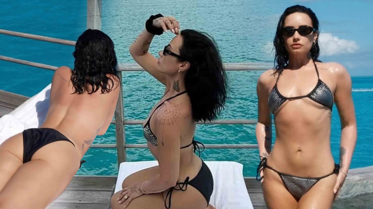 Demi Lovato vzpomíná na loňský rok: Průsvitné šaty, titěrné bikiny i opalovačka nahoře bez. Schytala nakládačku
