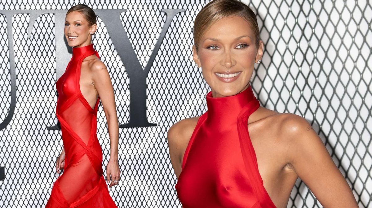 Podprsenku nechala doma a dobře udělala. V průsvitných šatech celá jen zářila: Zdravá a sebevědomá Bella Hadid je zpět