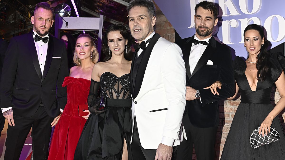 Jaromír Jágr s láskou, Myslivcová s novým mužem i vražedný výstřih vítězky MasterChefa! Hvězdy září na plese v Brně