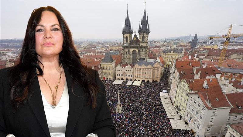 Jsem hrdá, že se dokážete postavit za prezidenta, řekla Jitka Čvančarová. Na Staromáku mluvili i Haváčová a Čermák