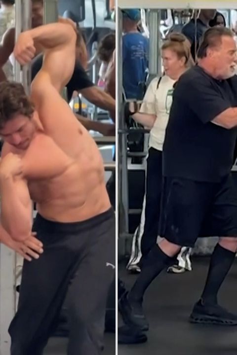 Parádní video! Arnold (78) učí dlouho utajovaného syna pózovat: Čeká ho první kulturistická soutěž