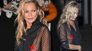 Kate Moss se toho nebojí. V Paříži ukázala celá ňadra i s bradavkami. Vem si aspoň tílko, radí jí fanoušci