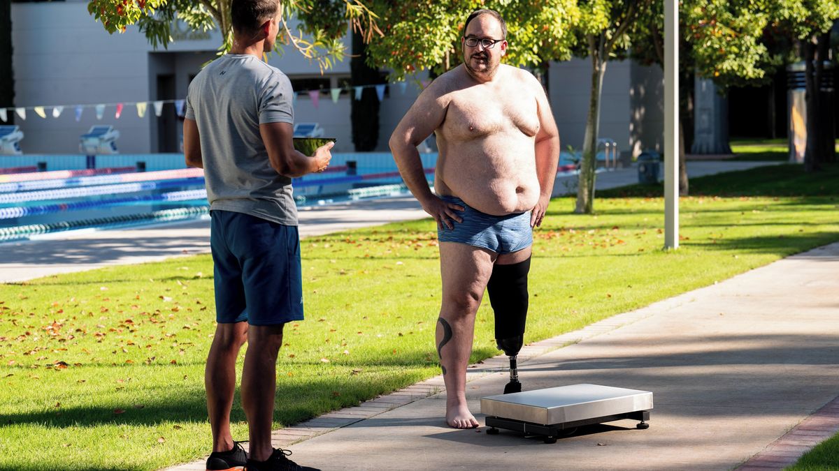 První účastník Extrémních proměn s hendikepem. Marek váží 158 kilo a v šestnácti přišel o nohu