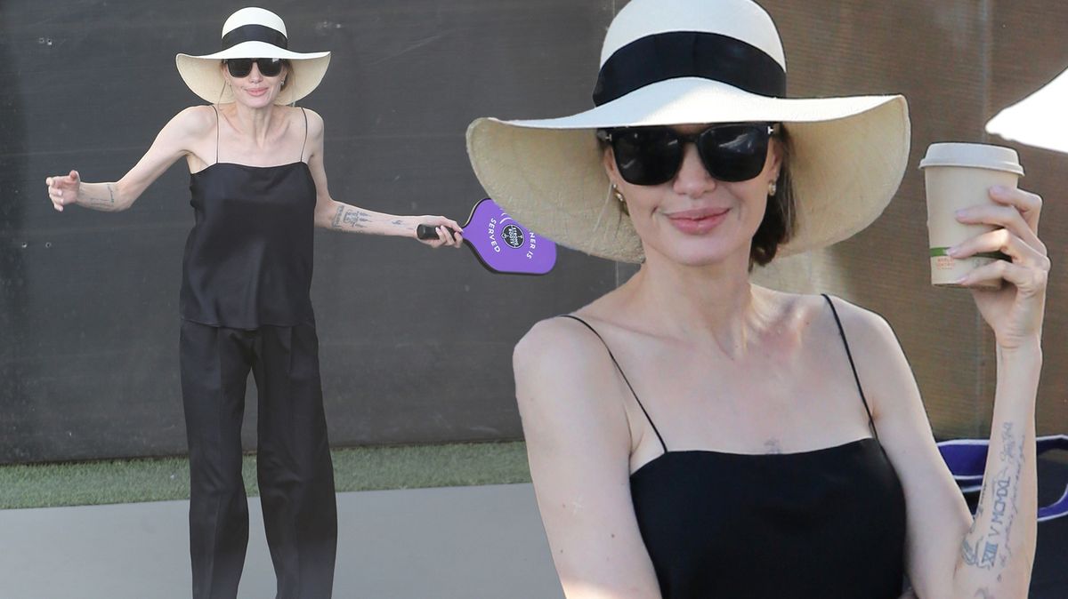 Vypadá jako chodící mrtvola. Angelina Jolie vystrašila fanoušky svým úborem bez podprsenky během sportovního utkání