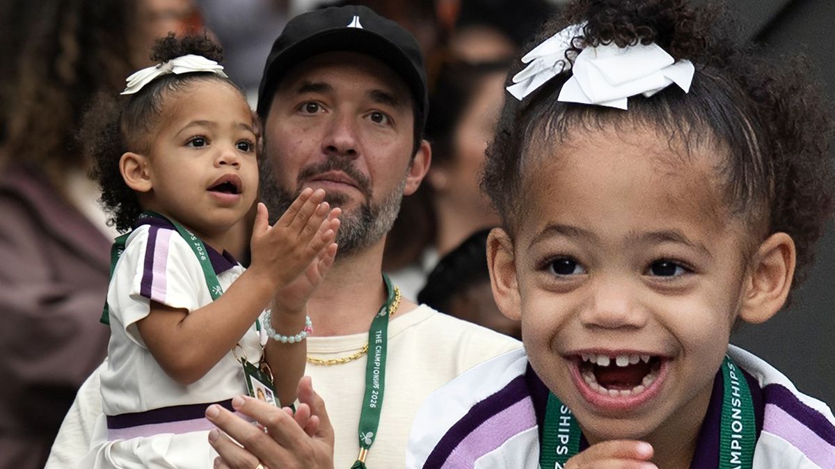 Ta je vážně boží! Dvouletá holčička Sereny Williams nadšeně fandila mamince na Wimbledonu
