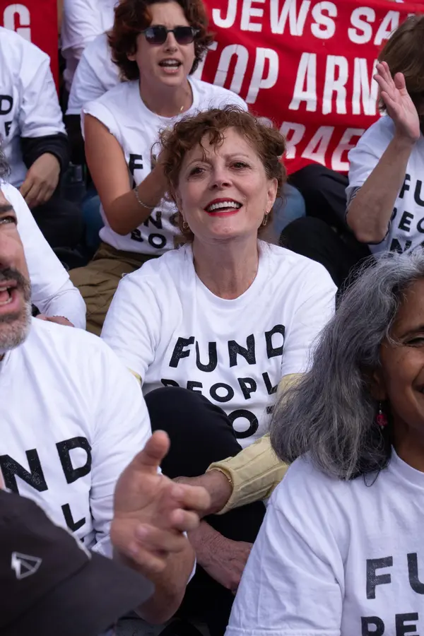 Spoutaná skoro osmdesátnice: Držitelku Oscara Susan Sarandon odvedla policie! Zadržela i další herečku - fotka 1/1