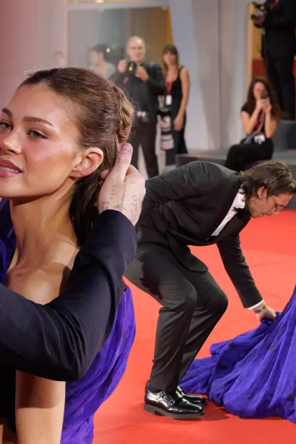 Kde je naše hvězda? Nicolu Peltz vyvolávali opakovaně na pódium. Manžel jí rovnal vlečku i neposedné vlasy - fotka 1/1
